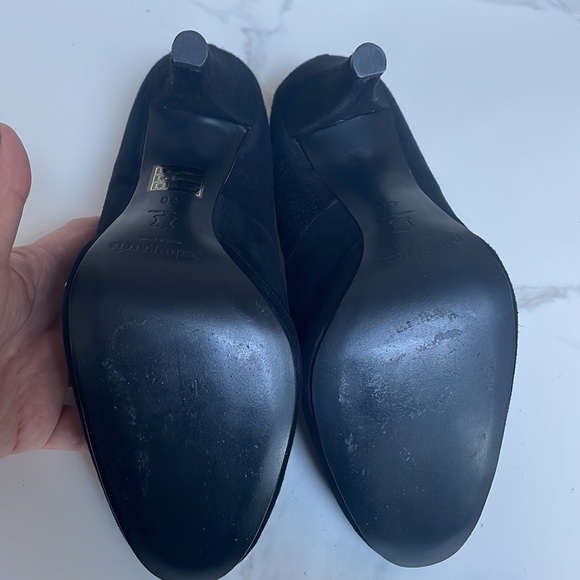 EUC Pedro Garcia Black Suede Open Toe Pumps EU 40 US 9-9.5 - Picture 4 of 12